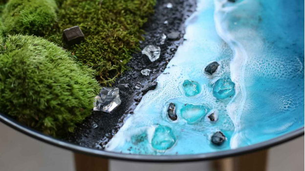 Эпоксидная смола как произведение искусства, море из смолы