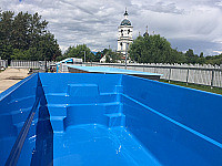 Бассейн полностью из материалов НГК-маркет. Компания Laguna Pools